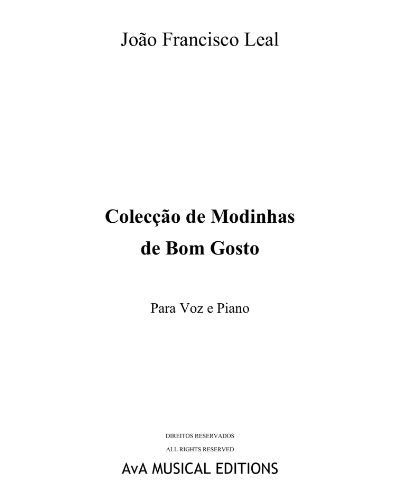 Collection of Modinhas of Good Taste — João Francisco Leal