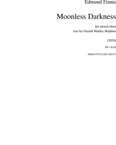 Moonless Darkness — Edmund Finnis