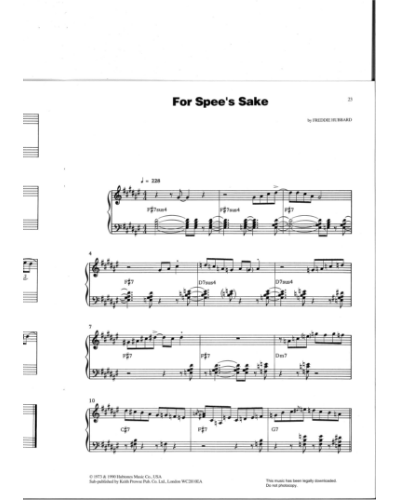 For Spee's Sake — Herbie Hancock