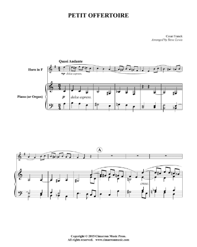 Petit Offertoire — 弗兰克