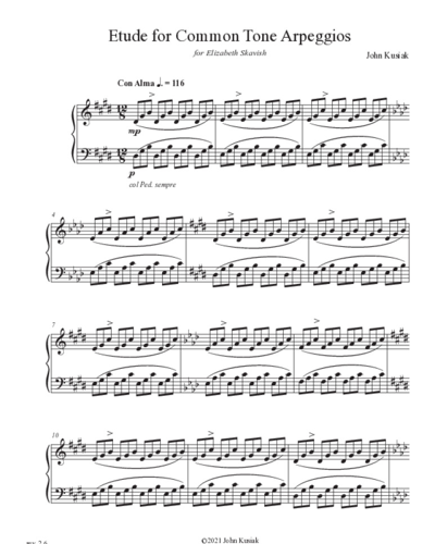 Etude for Common Tone Arpeggios — John Kusiak