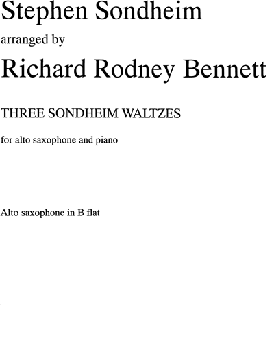 Three Sondheim Waltzes — 斯蒂芬·桑德海姆