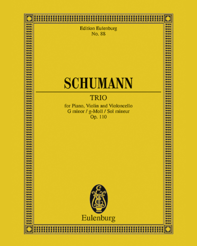 Piano Trio in G minor, op. 110 — Robert Schumann