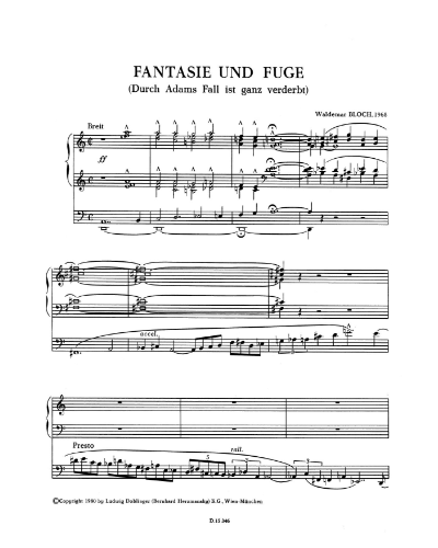 Fantasie und Fuge — Kurt Rapf