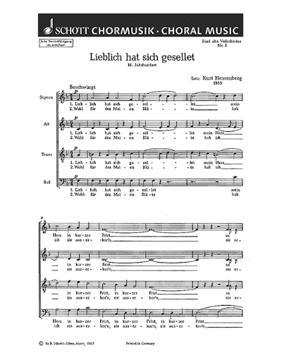 Fünf alte Volkslieder — Kurt Hessenberg