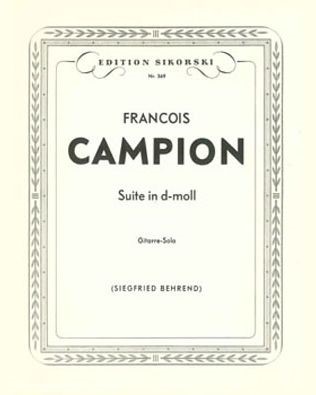 Suite in D minor — François Campion