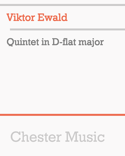 Quintet in D-flat major, op. 7 — Viktor Ewald