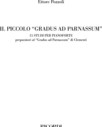 Il piccolo “Gradus ad Parnassum” — Ettore Pozzoli