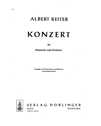 Konzert — Albert Reiter
