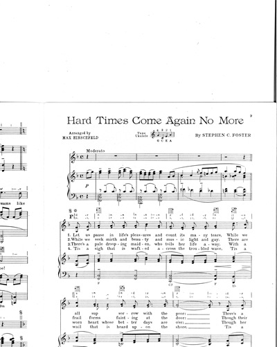 Hard Times Come Again No More — 斯蒂芬·福斯特