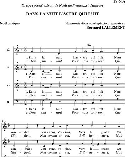 Dans la nuit l'astre qui luit — Bernard Lallement