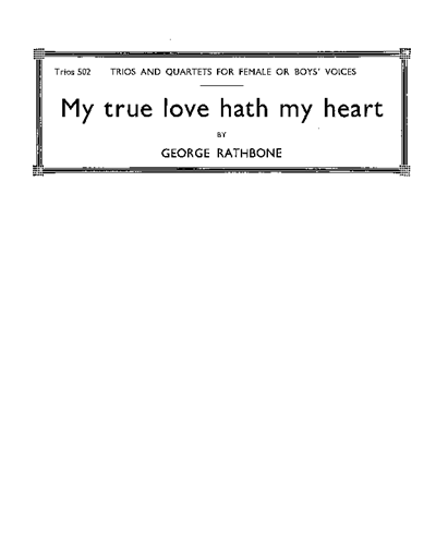 My True Love Hath My Heart — George Rathbone