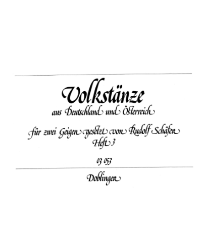Folk Dances from Germany and Austria, Book 3 — Rudolf Schäfer