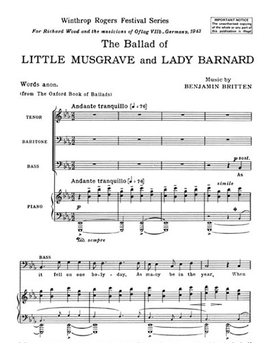 The Ballad of Little Miss Musgrave and Lady Barnard — 布里顿