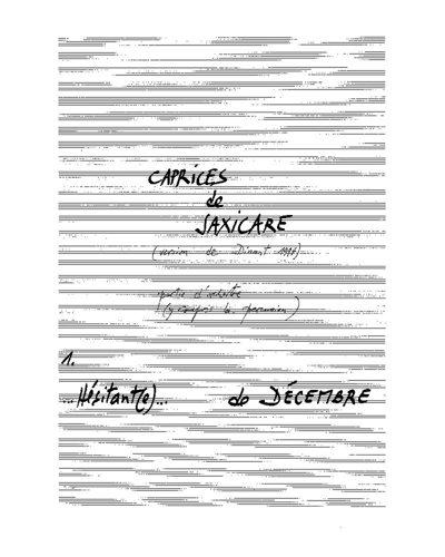 Caprices de Saxicare — Henri Pousseur