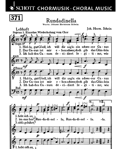 Rundadinella — Johann Hermann Schein