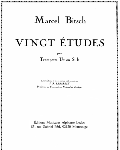 Twenty Études for Trumpet — Marcel Bitsch
