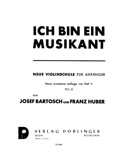 Ich bin ein Musikant, Book 3 — Josef Bartosch