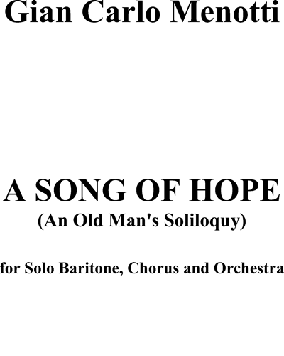 Song of Hope (An Old Man's Soliloquy) — 吉安·卡洛·梅诺蒂
