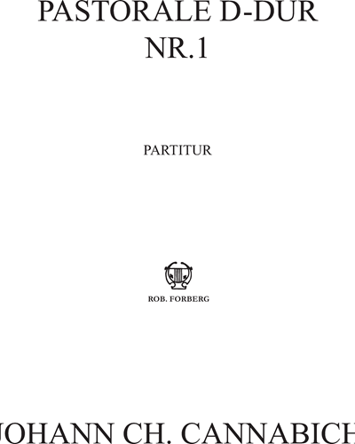 Pastorale in D major No. 1 — Christian Cannabich