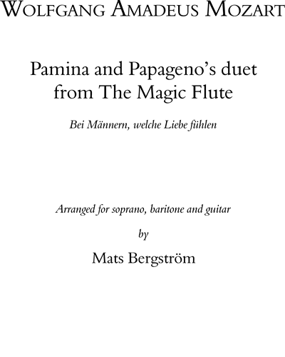Pamina and Papageno's Duet (from 'The Magic Flute') — 莫扎特