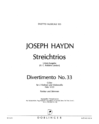 String Trio No. 33 in G major, Hob. V:G3 — 海顿