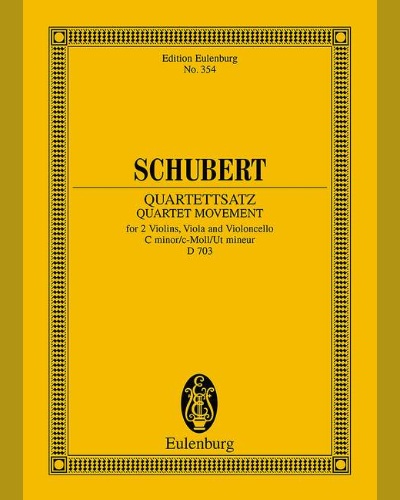 String Quartet Movement in C minor, op. posth. D 703 — Franz Schubert