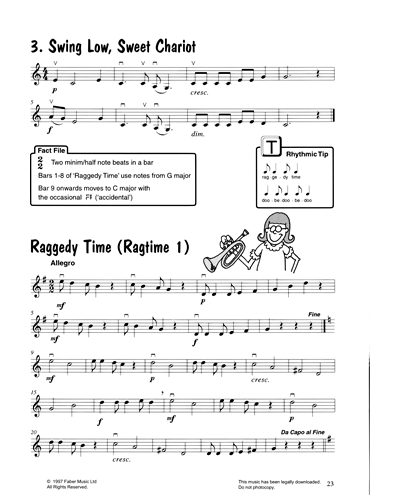 Swing Low, Sweet Chariot/Raggedy Time (Ragtime 1) — Mary Cohen