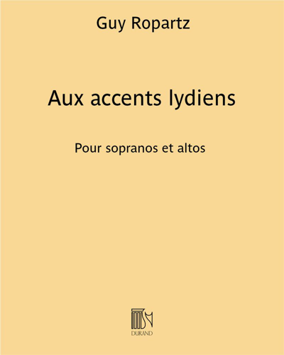 Aux accents lydiens (from 'Œdipe à Colone') — 罗帕茨