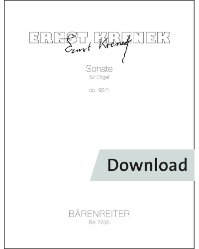 Sonate for Organ op. 92/1 — 克热内克