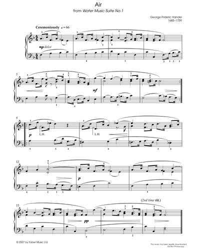 Air (from 'Water Music Suite No. 1') — George Frideric Handel