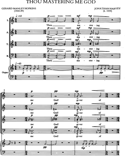 Thou Mastering Me God — 乔纳森·哈维