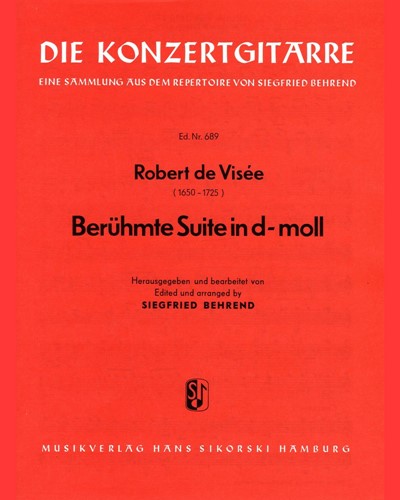 The Famous Suite in D minor — Robert de Visée