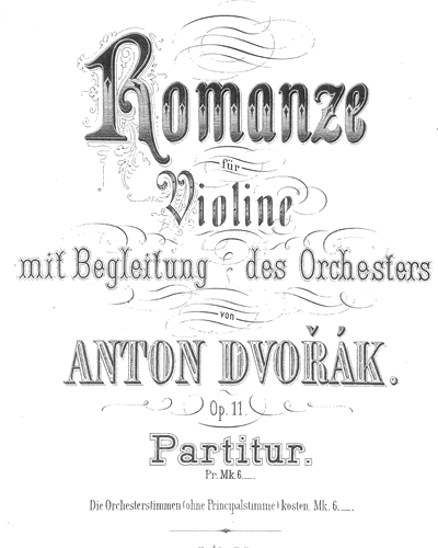 Romance for Violin and Orchestra, op. 11 — 德沃夏克