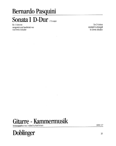 Sonata No. 1 in D major — Bernardo Pasquini