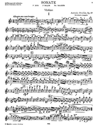 Sonata in F major, op. 57 — 德沃夏克