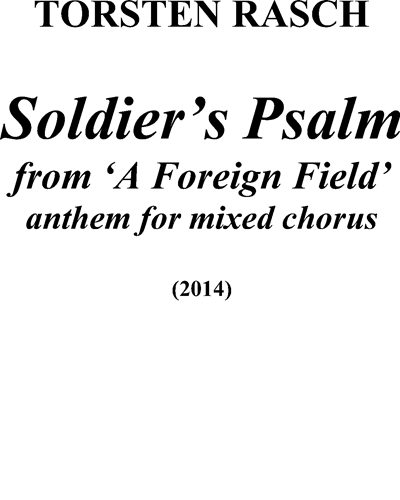 Soldier's Psalm — Torsten Rasch