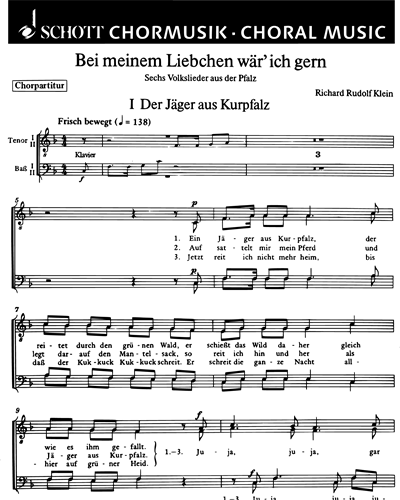Bei meinem Liebchen wär' ich gern — Richard Rudolf Klein