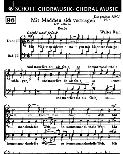 Mit Mädchen sich vertragen — Walter Rein
