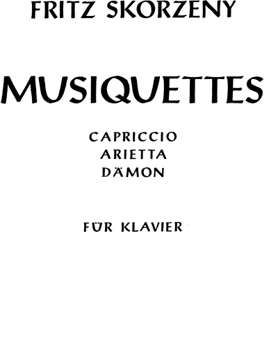 Musiquettes — Fritz Skorzeny