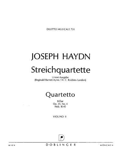 String Quartet in B-flat major, op. 33/4 — 海顿