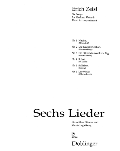 Six Songs — Eric Zeisl