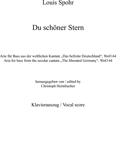 Du schöner Stern (from the Secular Cantata 'Das befreite Deutschland') — 施波尔