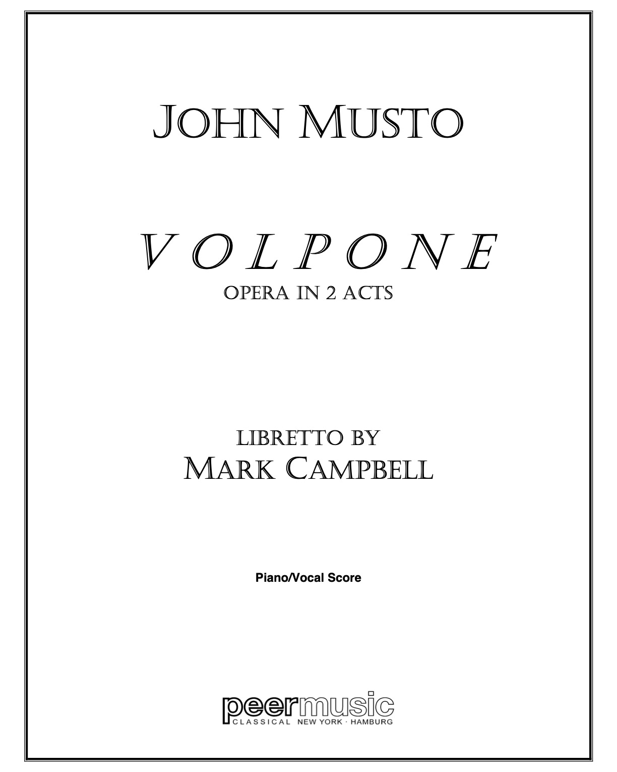 Volpone — John Musto