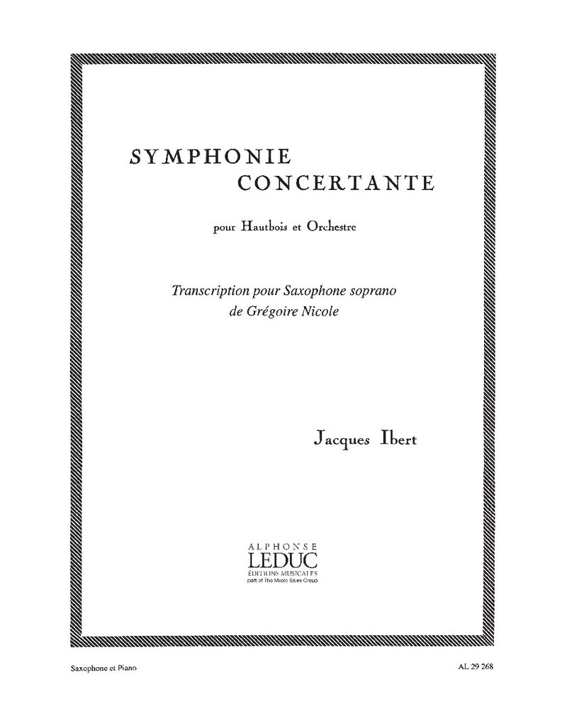 Symphonie concertante — 雅克·伊贝尔