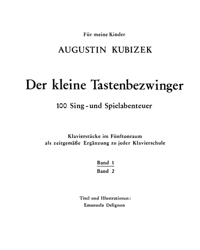 Der kleine Tastenbezwinger, Vol. 1 — Augustin Kubizek