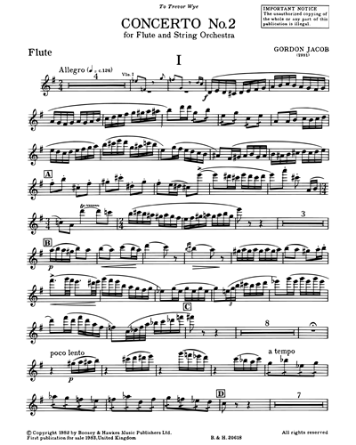 Concerto No. 2 for Flute and Piano — Gordon Jacob