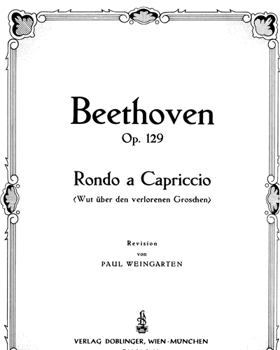 Rondo a Capriccio in G major, op. 129 — 贝多芬
