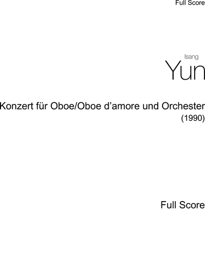 Konzert für Oboe/Oboe d’amore und Orchester — 尹伊桑