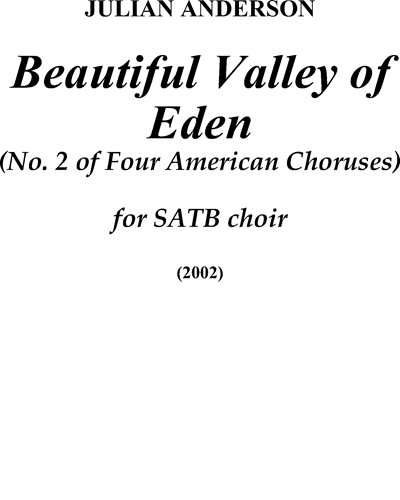 Beautiful Valley of Eden — Julian Anderson